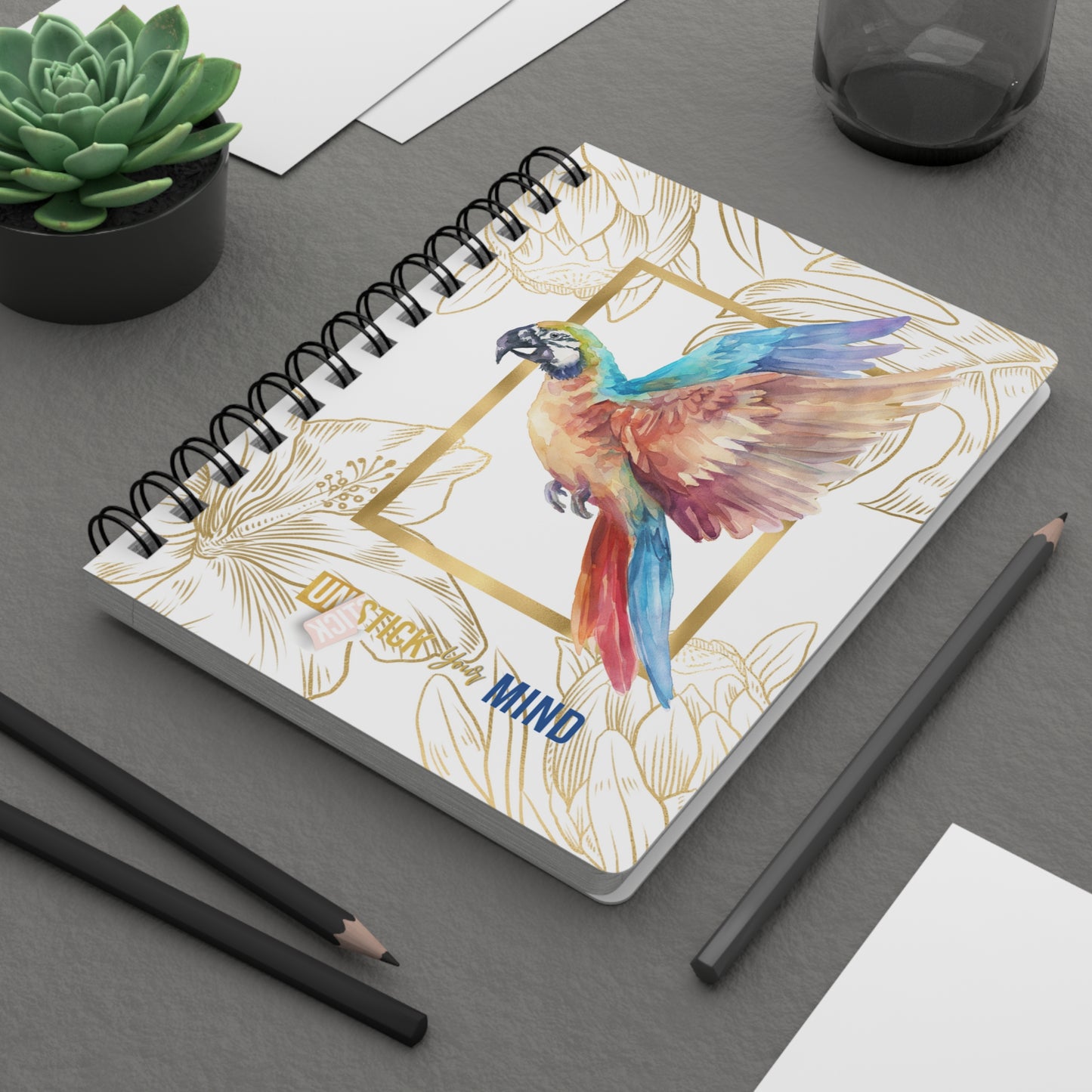 Spiral Bound Journal Parrott Unstick Your Mind