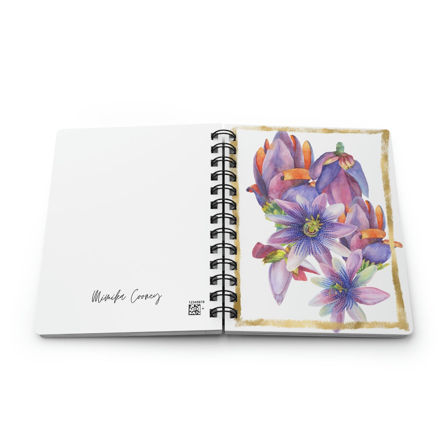 Spiral Bound Journal Purple Watercolor