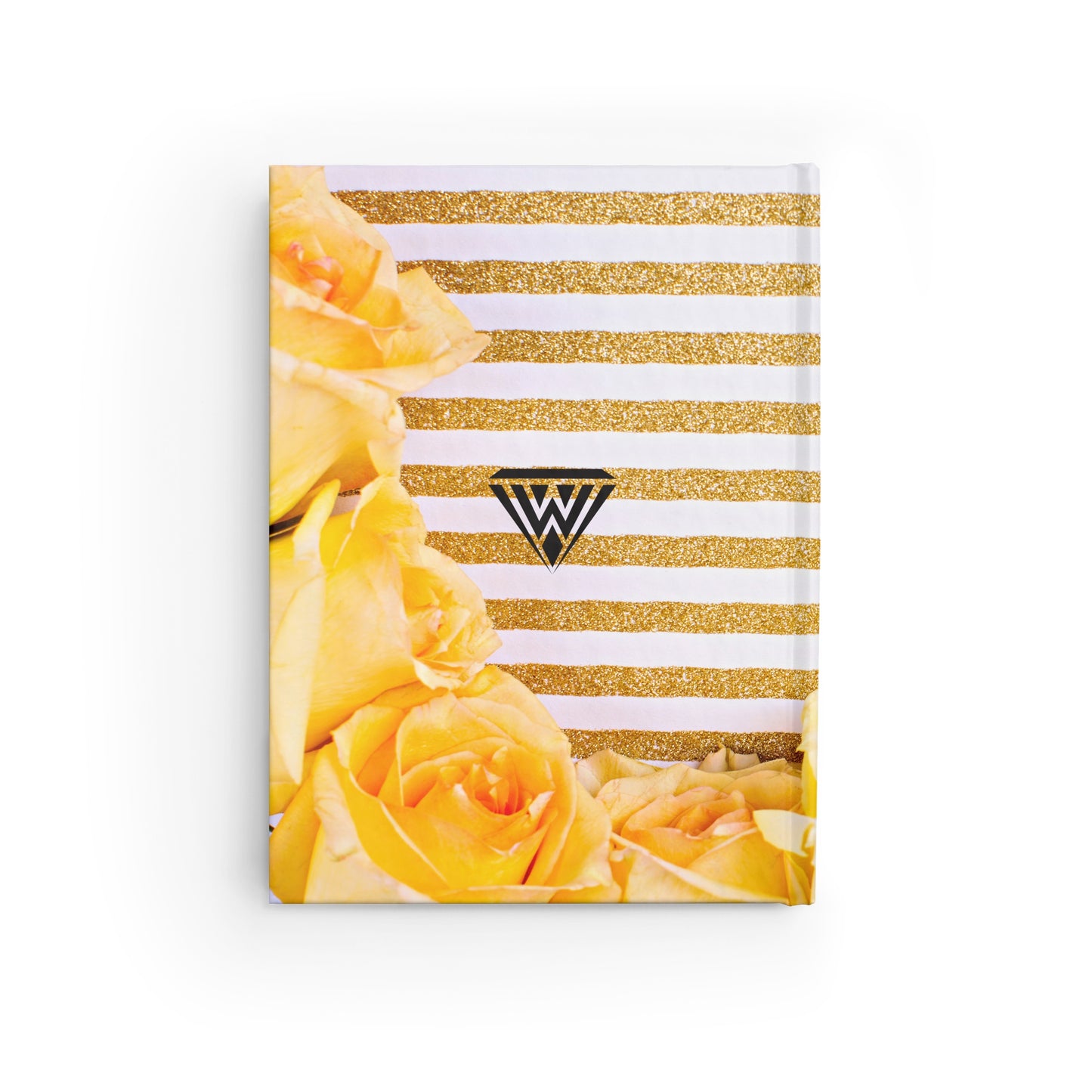 Journal - Ruled Line (Yellow roses Gold White)