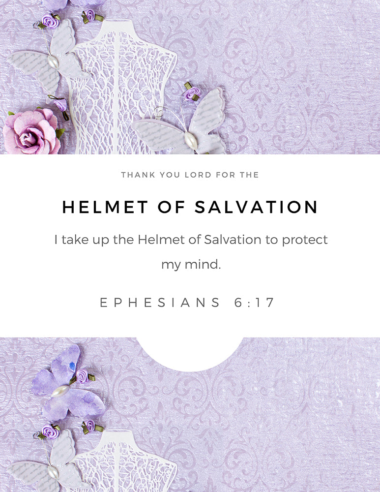 Wall Art Armor of God Declarations (Printable 7 page 8x10") Purple