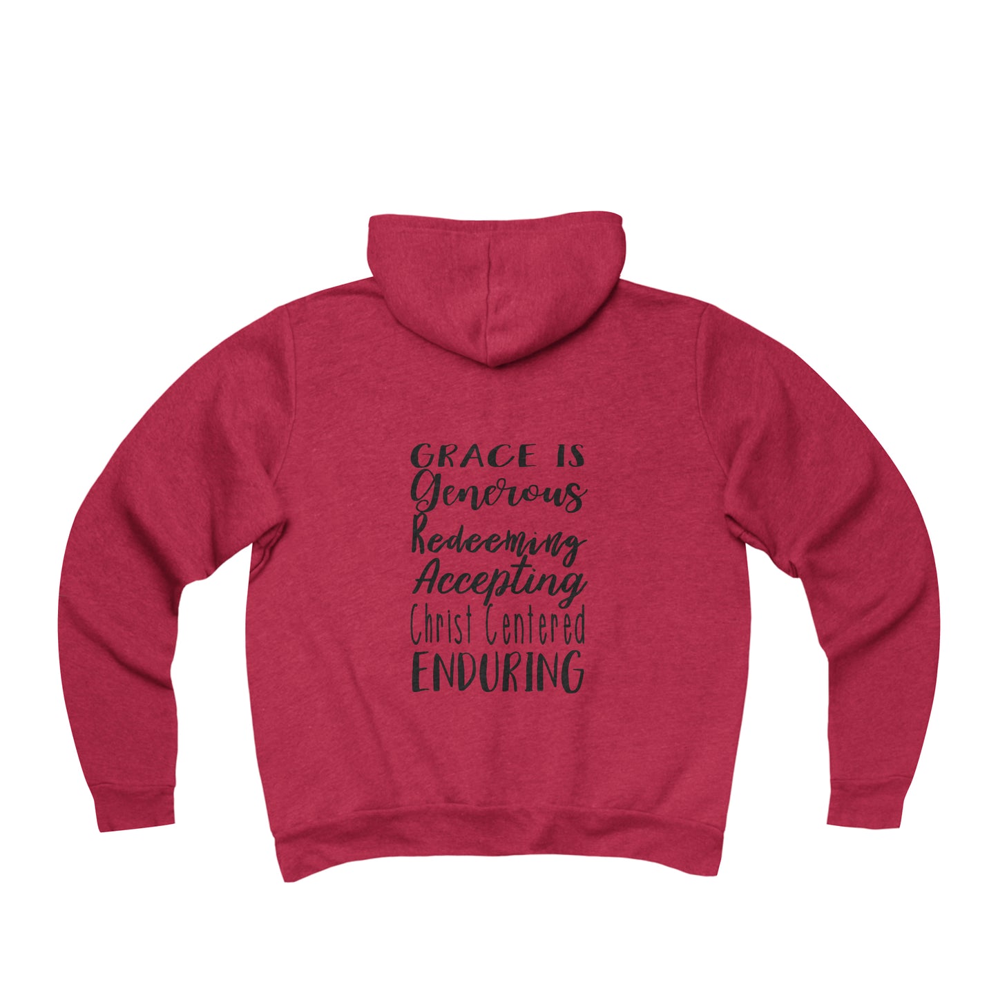 Unisex Fleece Full-Zip Hoodie - Grace is Generous (Light Colors)