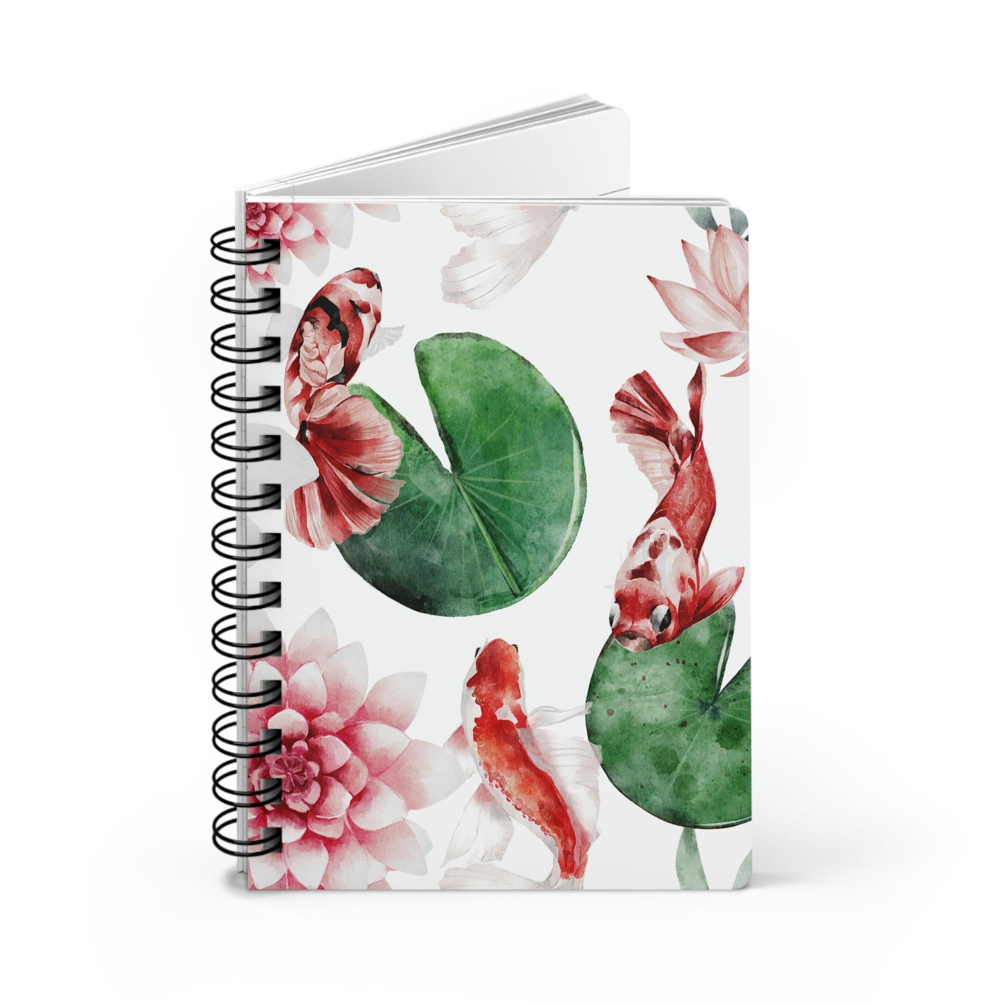 Spiral Bound Journal Koi Fish Pond