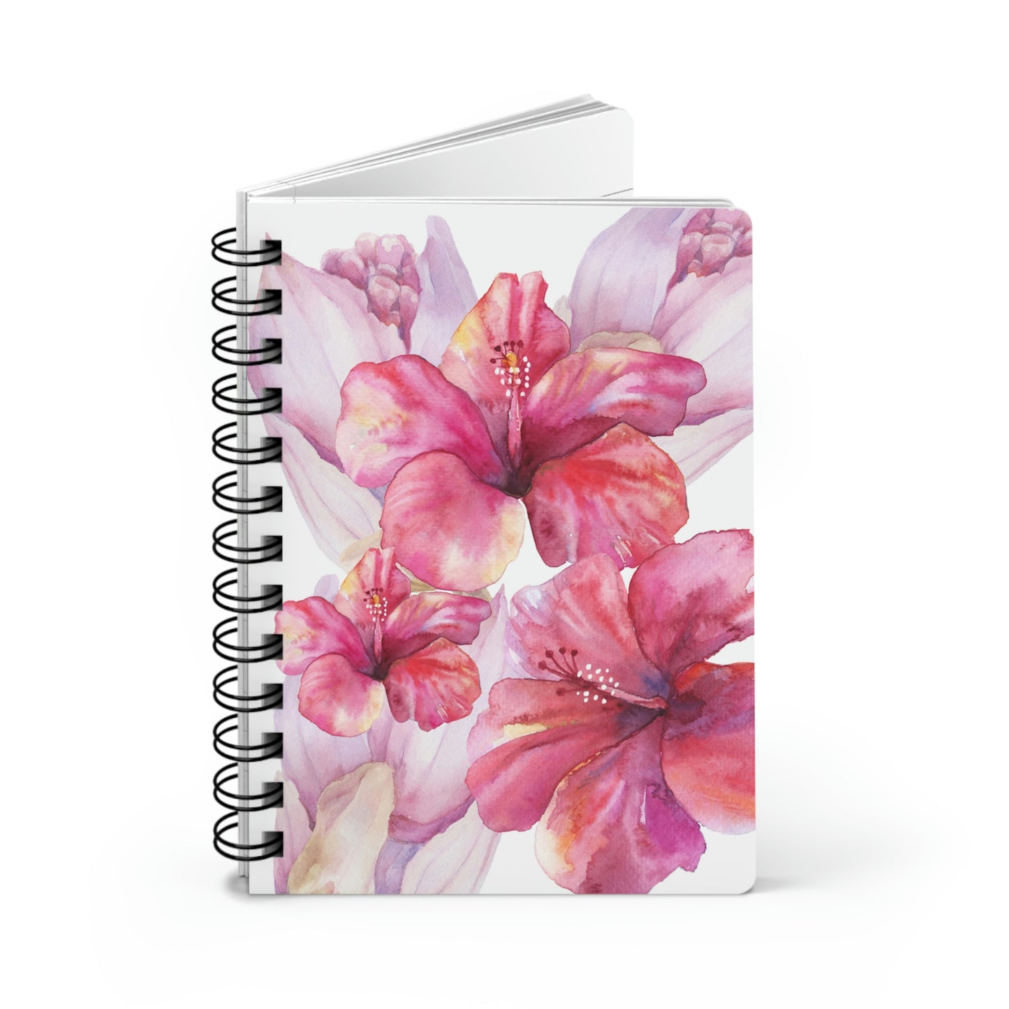 Spiral Bound Journal Pink Watercolor