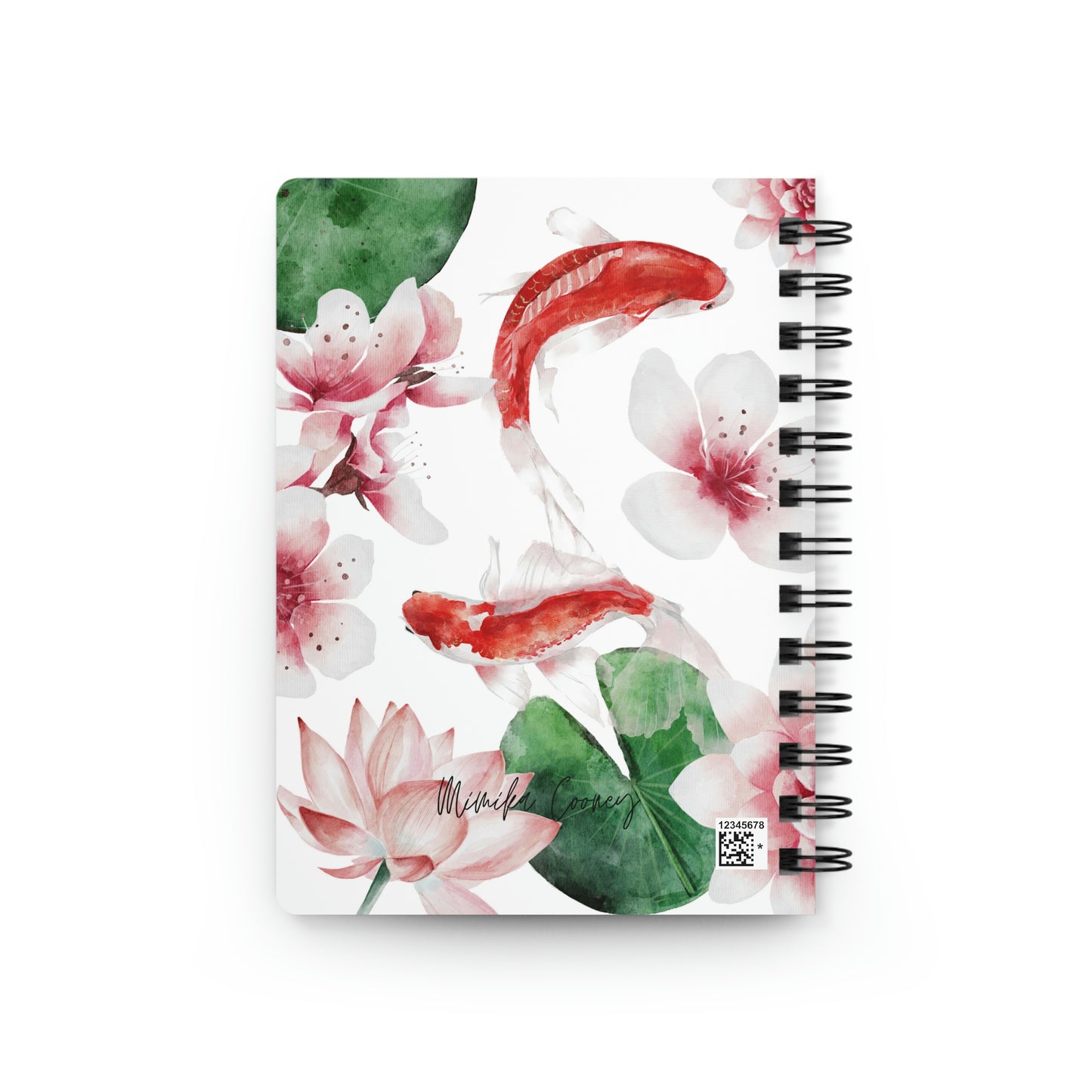 Spiral Bound Journal Koi Fish Pond