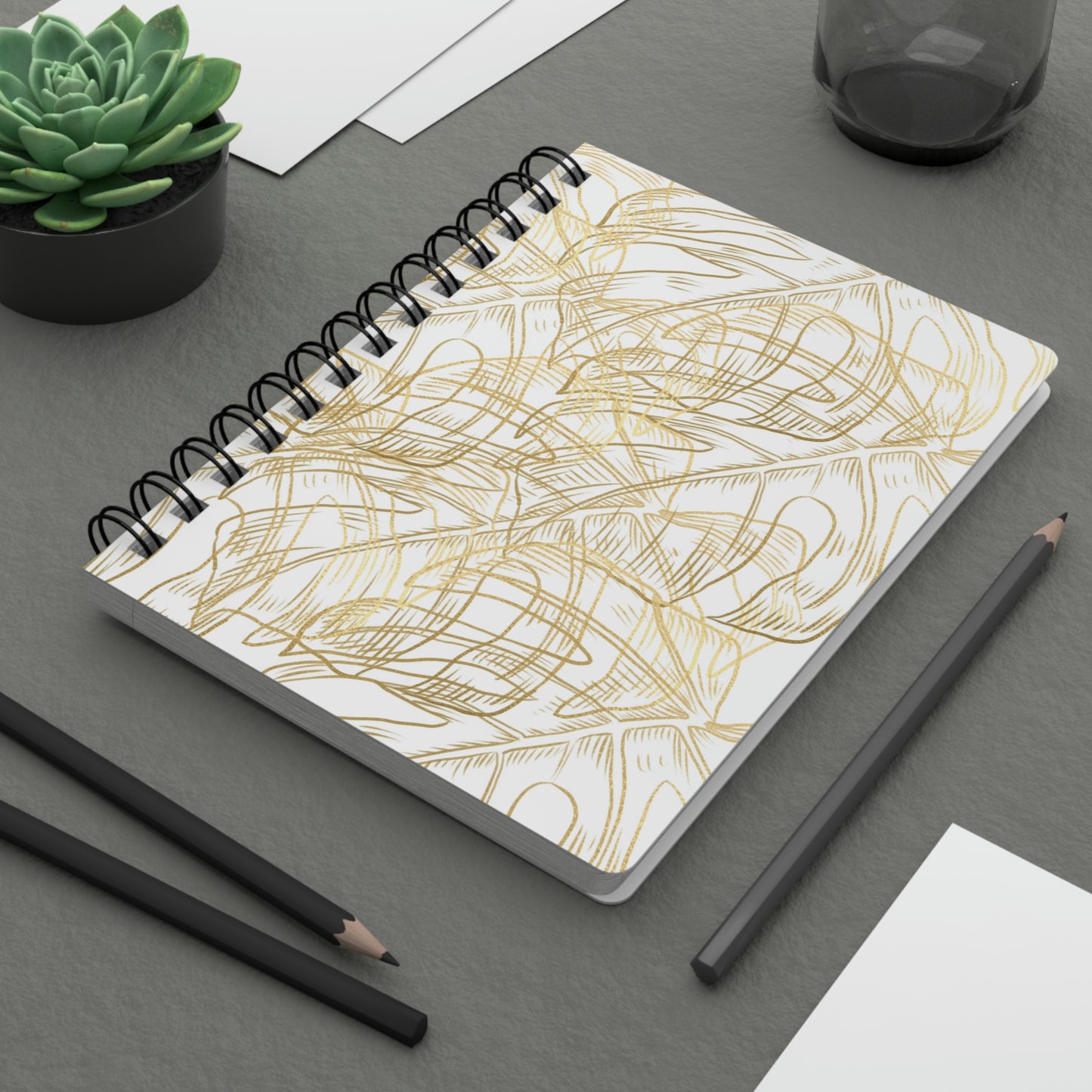 Spiral Bound Journal Gold Leaf