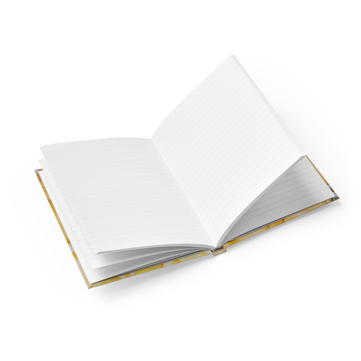 Journal - Ruled Line (Yellow roses Gold White)