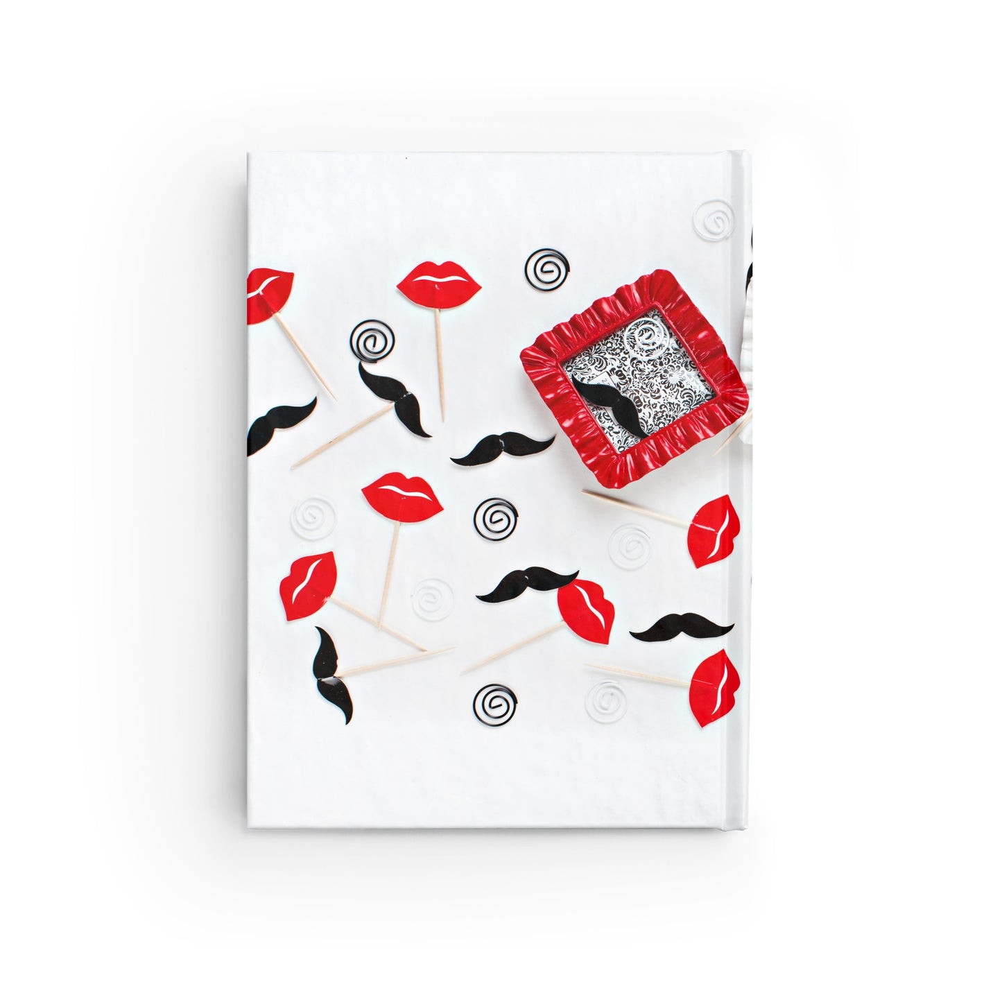 Journal - Ruled Line (Red Black Lips Moustache)