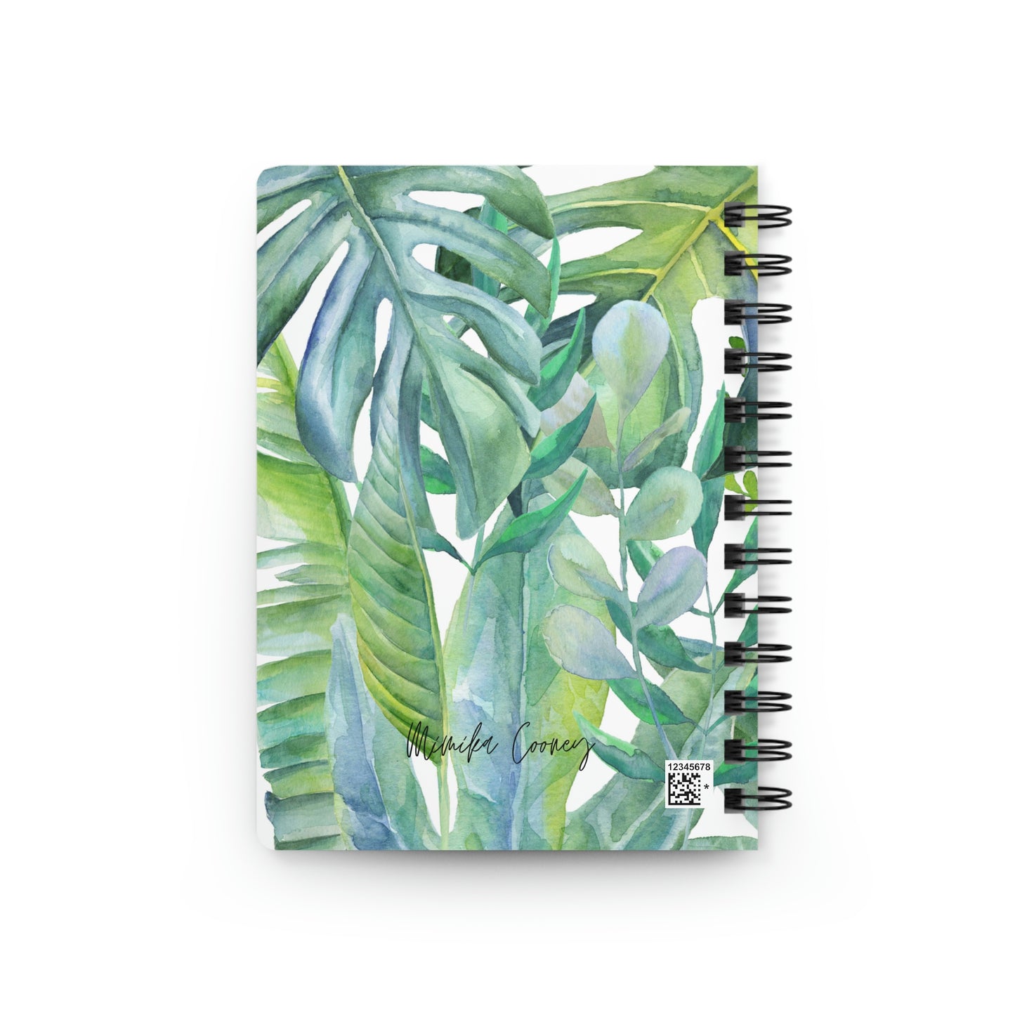 Spiral Bound Journal Green Leaves