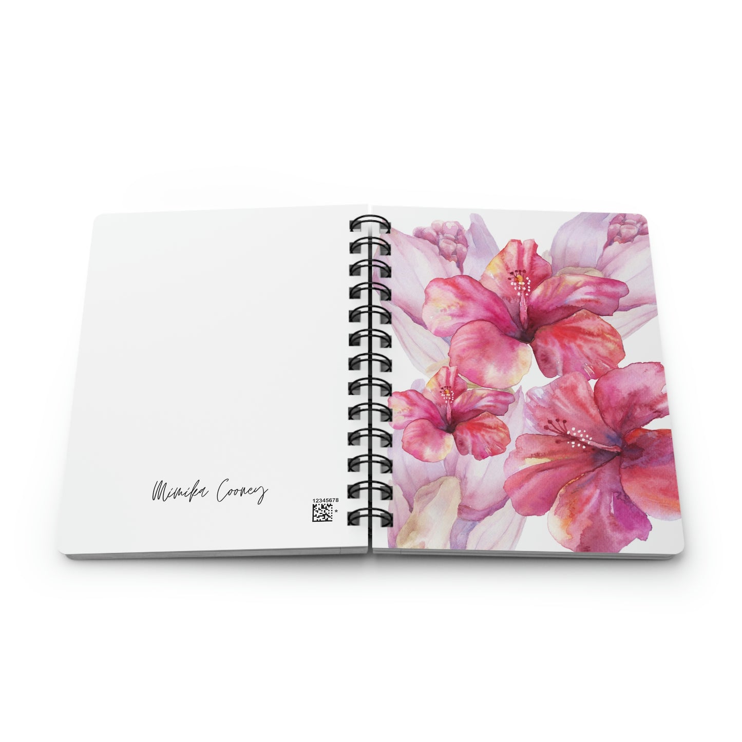 Spiral Bound Journal Pink Watercolor
