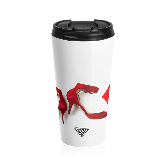 Stainless Steel Travel Mug (Red Heels Dream)