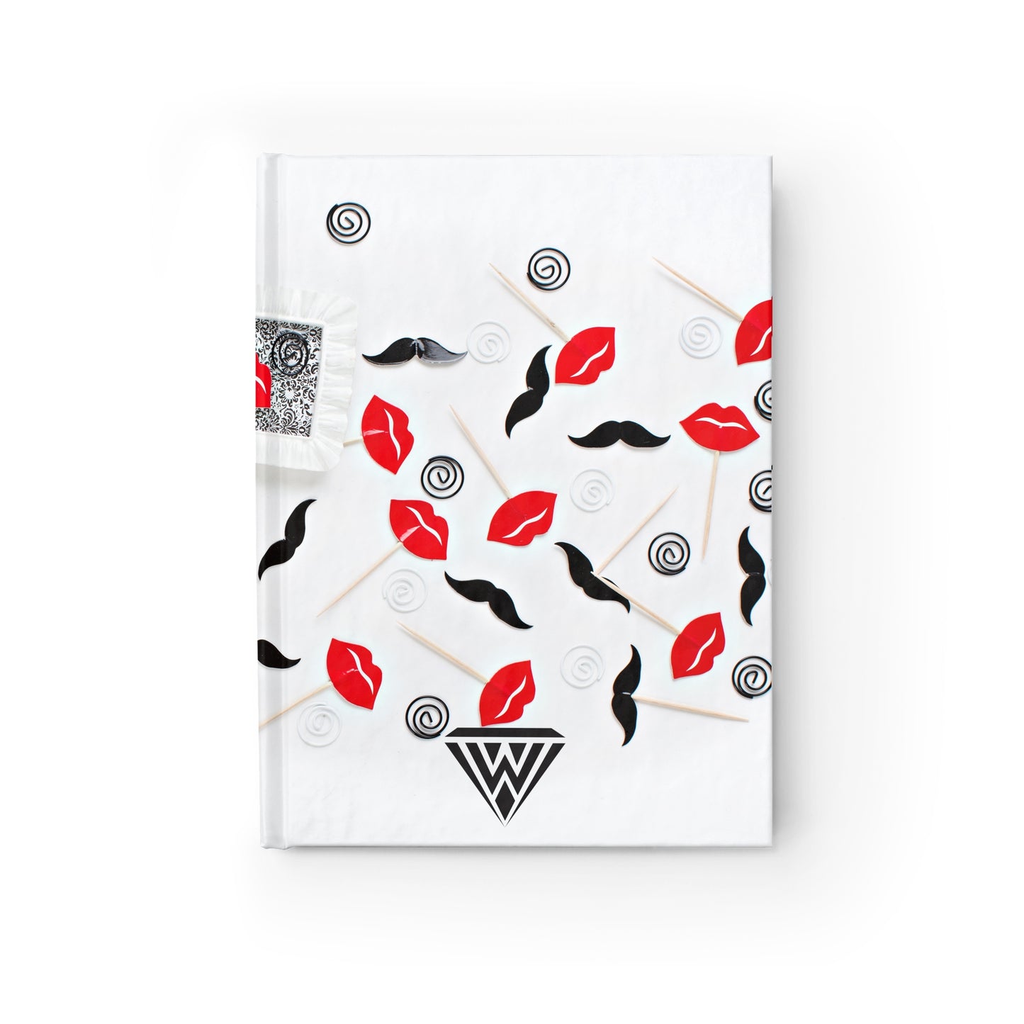 Journal - Ruled Line (Red Black Lips Moustache)