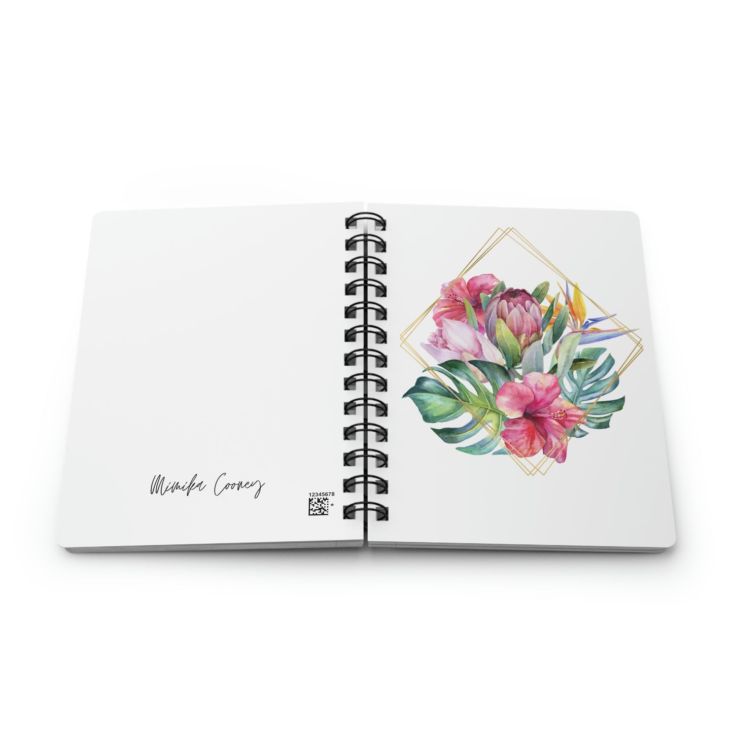Spiral Bound Journal Triangle Flowers