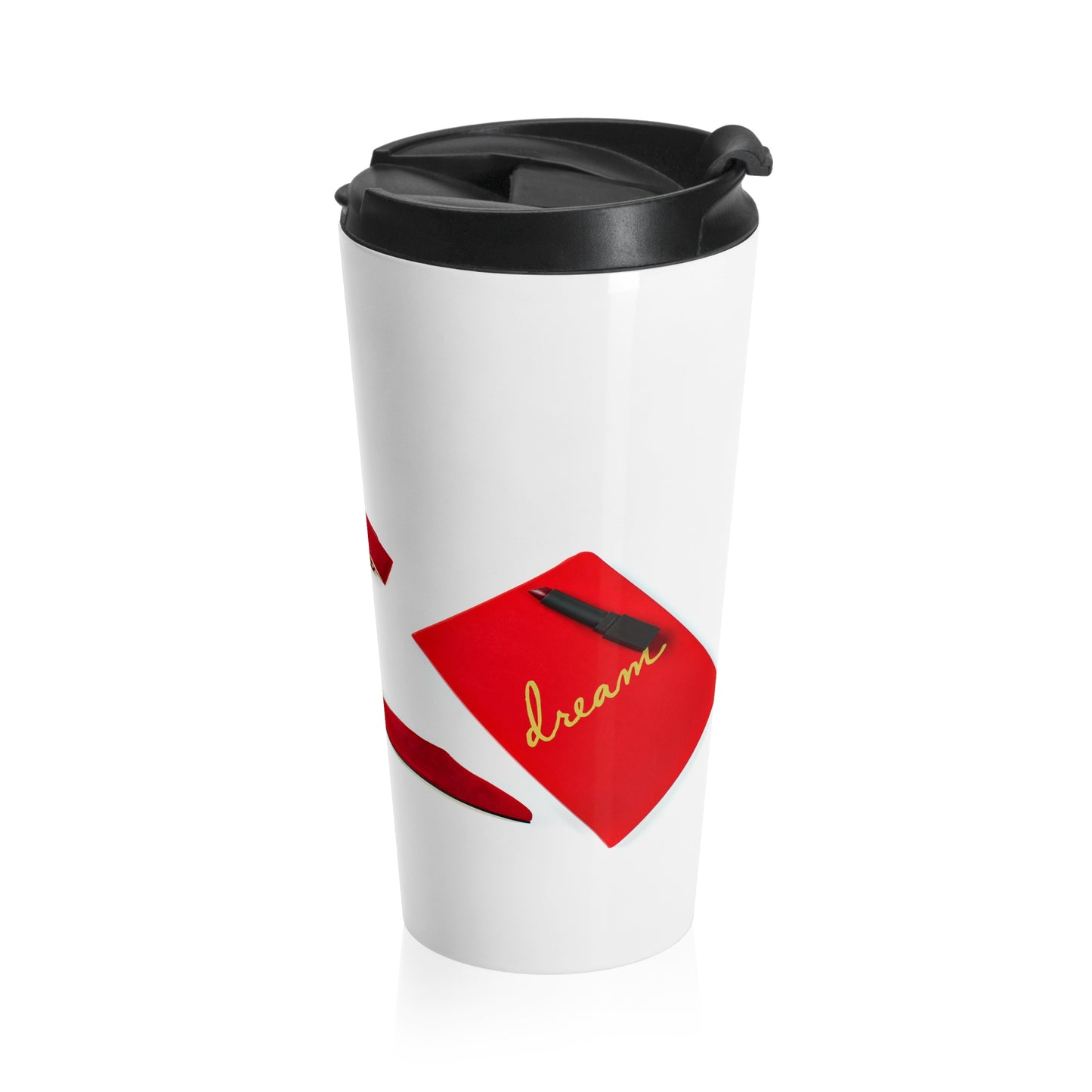 Stainless Steel Travel Mug (Red Heels Dream)