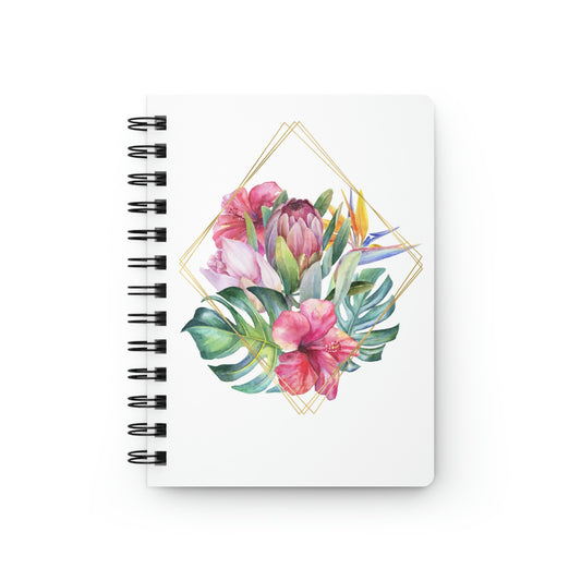 Spiral Bound Journal Triangle Flowers