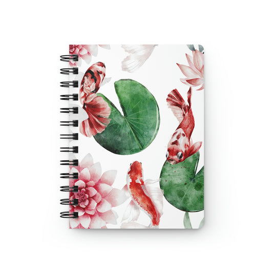 Spiral Bound Journal Koi Fish Pond