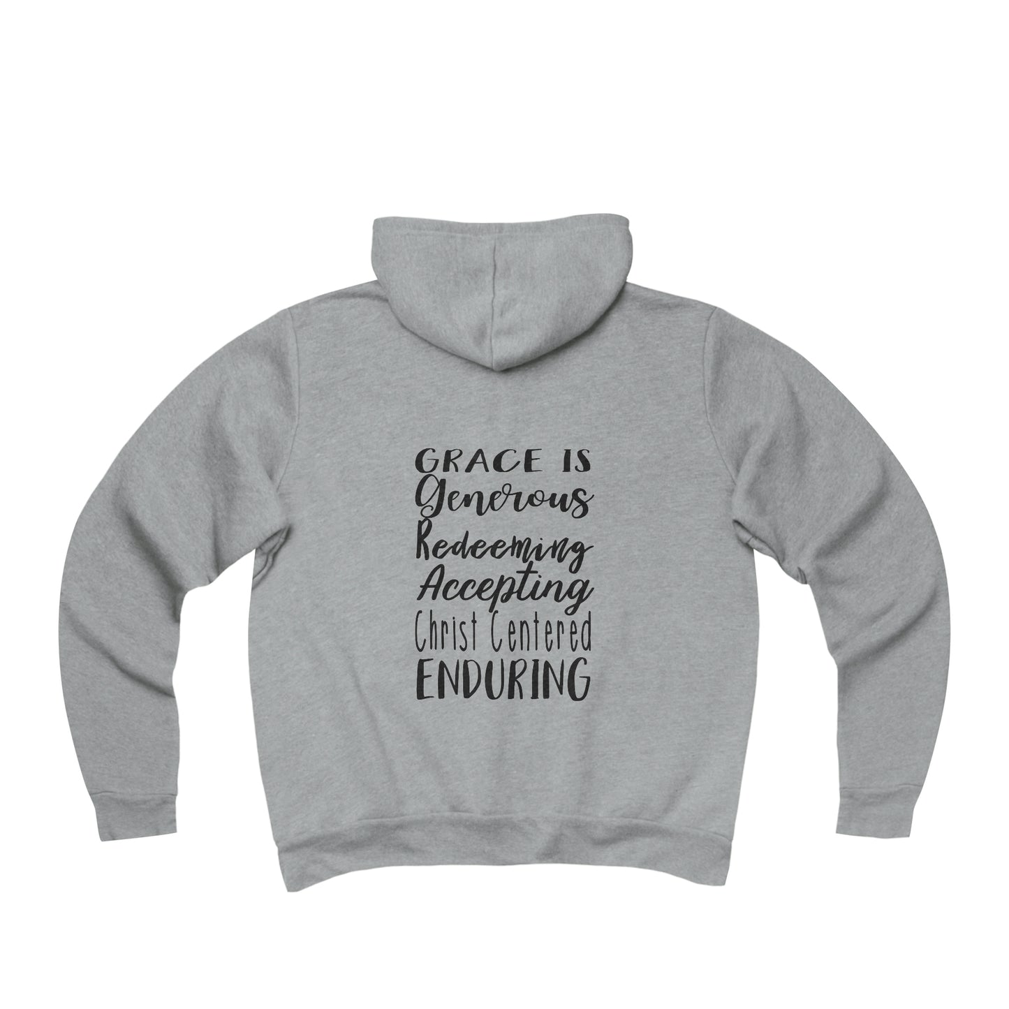 Unisex Fleece Full-Zip Hoodie - Grace is Generous (Light Colors)