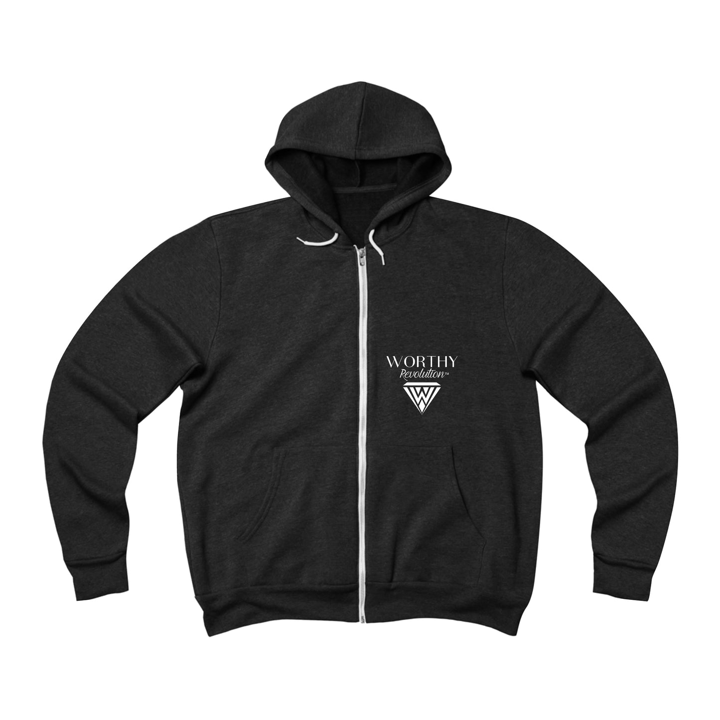 Unisex Fleece Full-Zip Hoodie - Worthy Logo (Dark Colors)