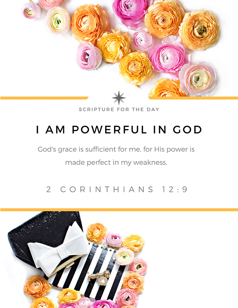Wall Art 7 Days of Scripture Declarations (Printable 7 pages 8x10") Bundle