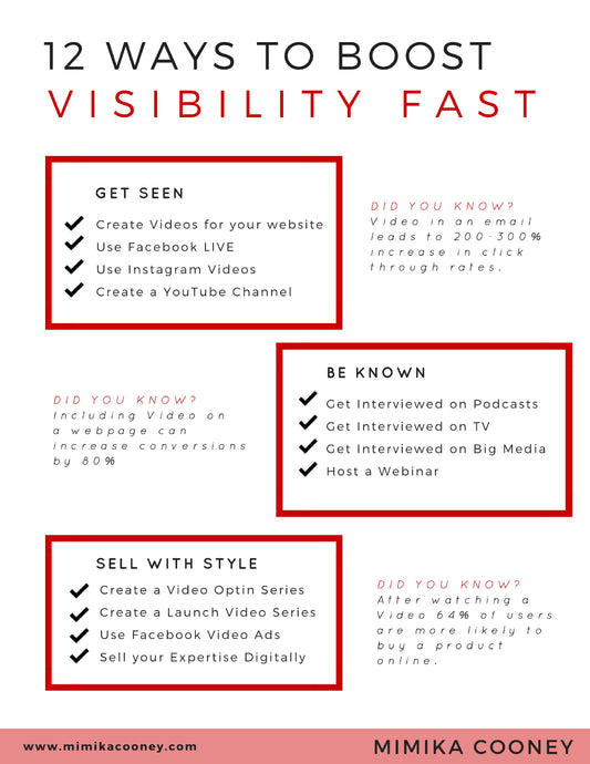 12 Ways to Boost Visibility Fast (Printable Checklist)