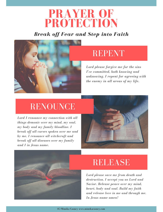 Prayer of Protection (Printable 3 page 8.5x11") PDF