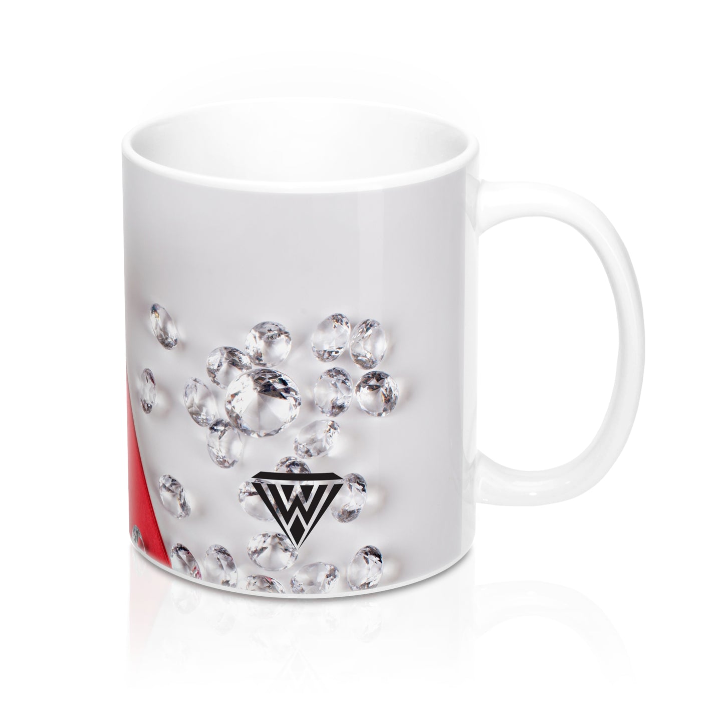 Ceramic Drinking Mug (Diamonds Red Journal Dream)