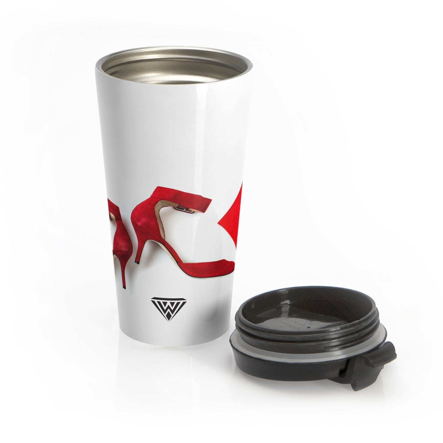 Stainless Steel Travel Mug (Red Heels Dream)