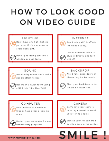 How to Look Good on Video Guide (Printable Checklist)